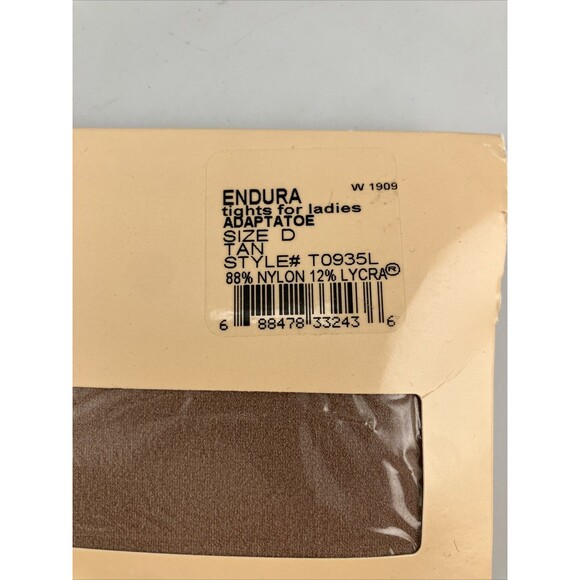 BLOCH Women's Endura Adaptatoe Ladies Dance Tights Tan T0935L Size D - Picture 2 of 3